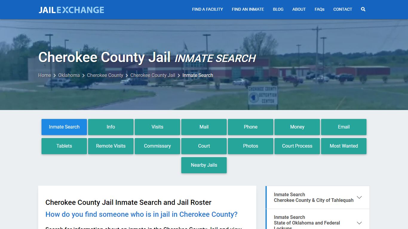 Inmate Search: Roster & Mugshots - Cherokee County Jail, OK